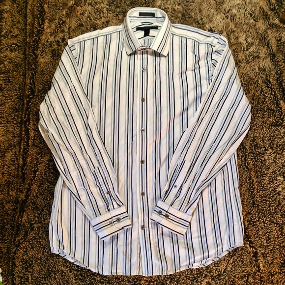 Express Other - Men's EXPRESS Striped Dress Shirt Size Large